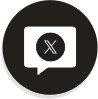 X text message bubble.