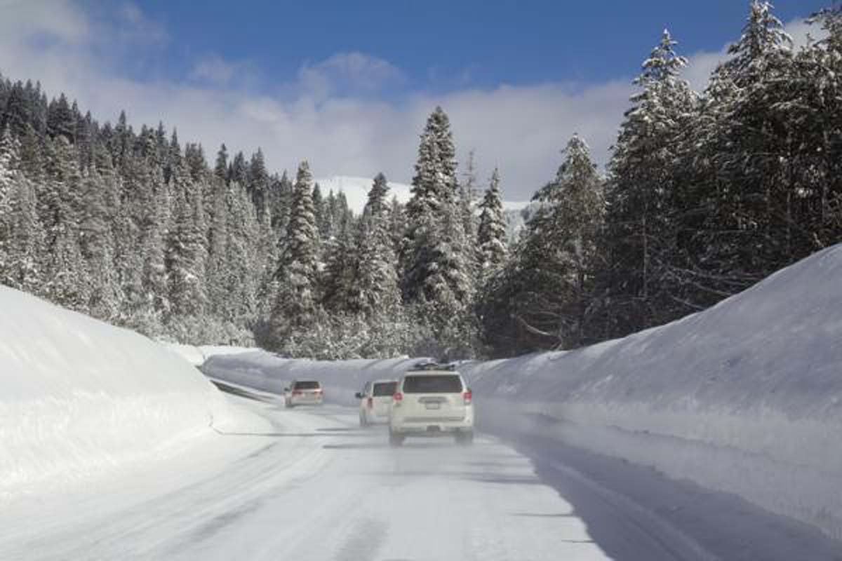Driving ski resort