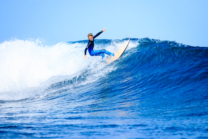 Surfing an Australian wave