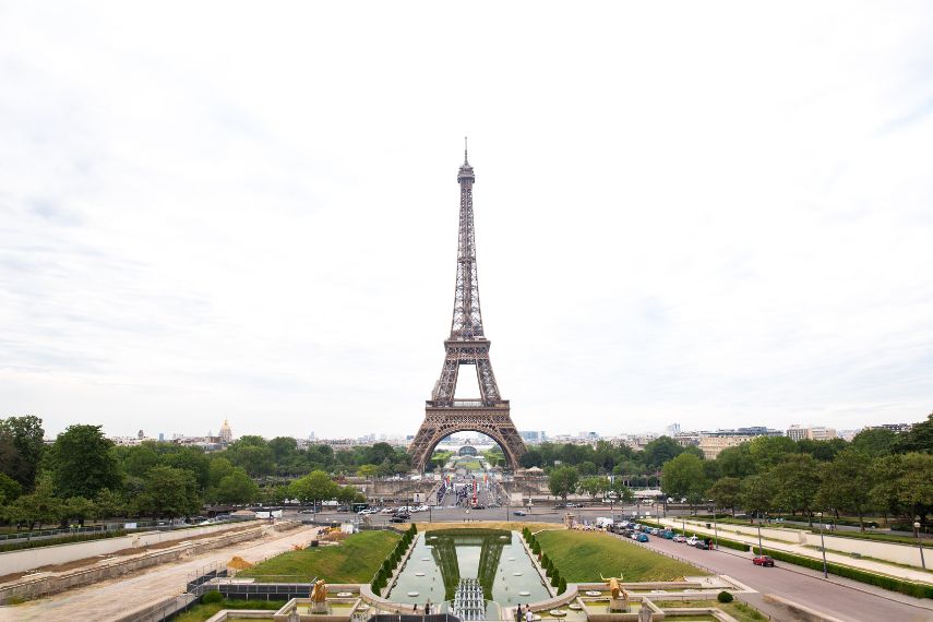 A view of the Eiffel Tower