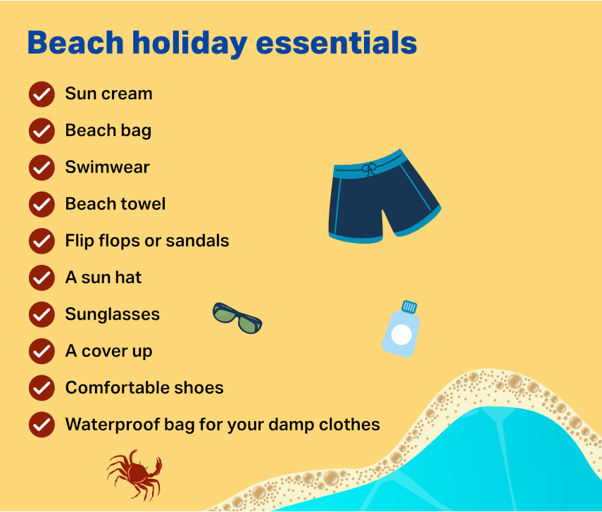 Check what beach essentials to pack for a beach holiday