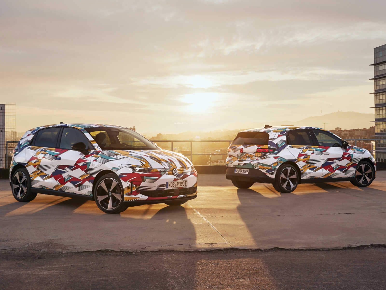 A camouflaged Volkswagen ID.Polo car