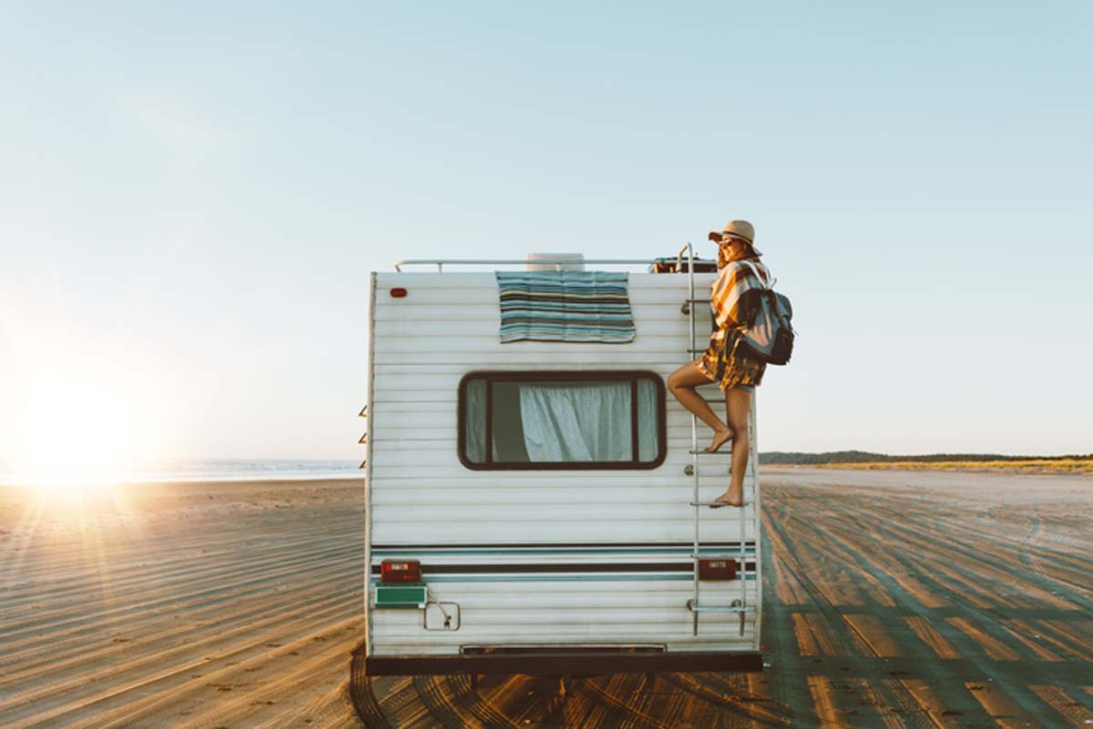 Sunshine on campervan