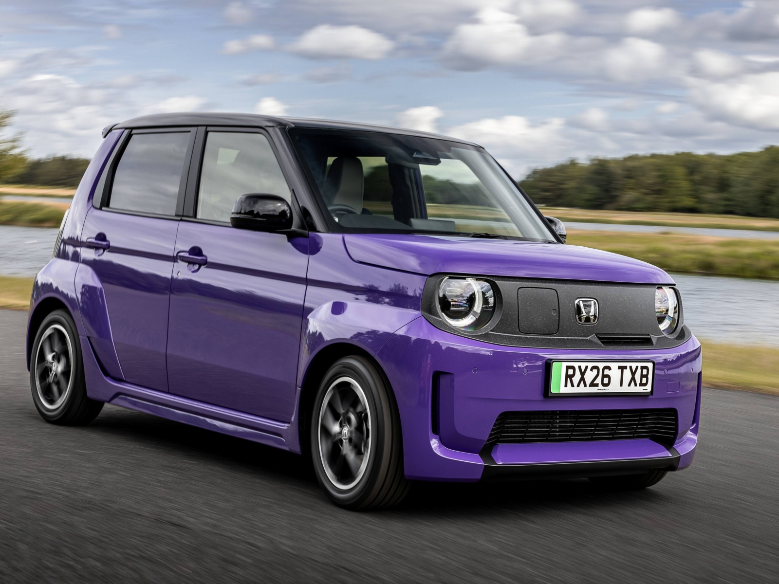 A purple Honda Super-N car