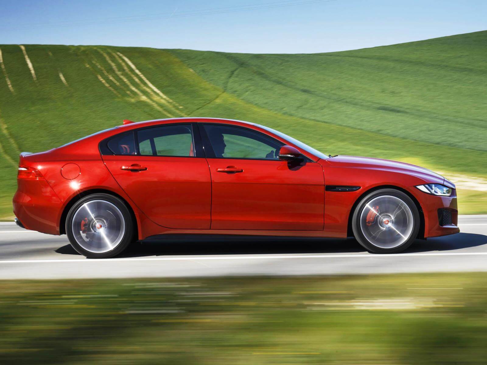 Sleek Red Jaguar XE