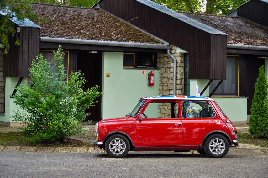 Image of a red MINI Austin