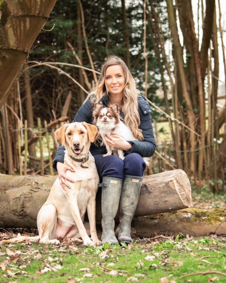 Nicki Fox with her two dogs