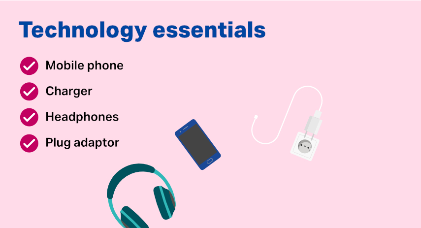 Checklist for what technology to pack for a beach holiday