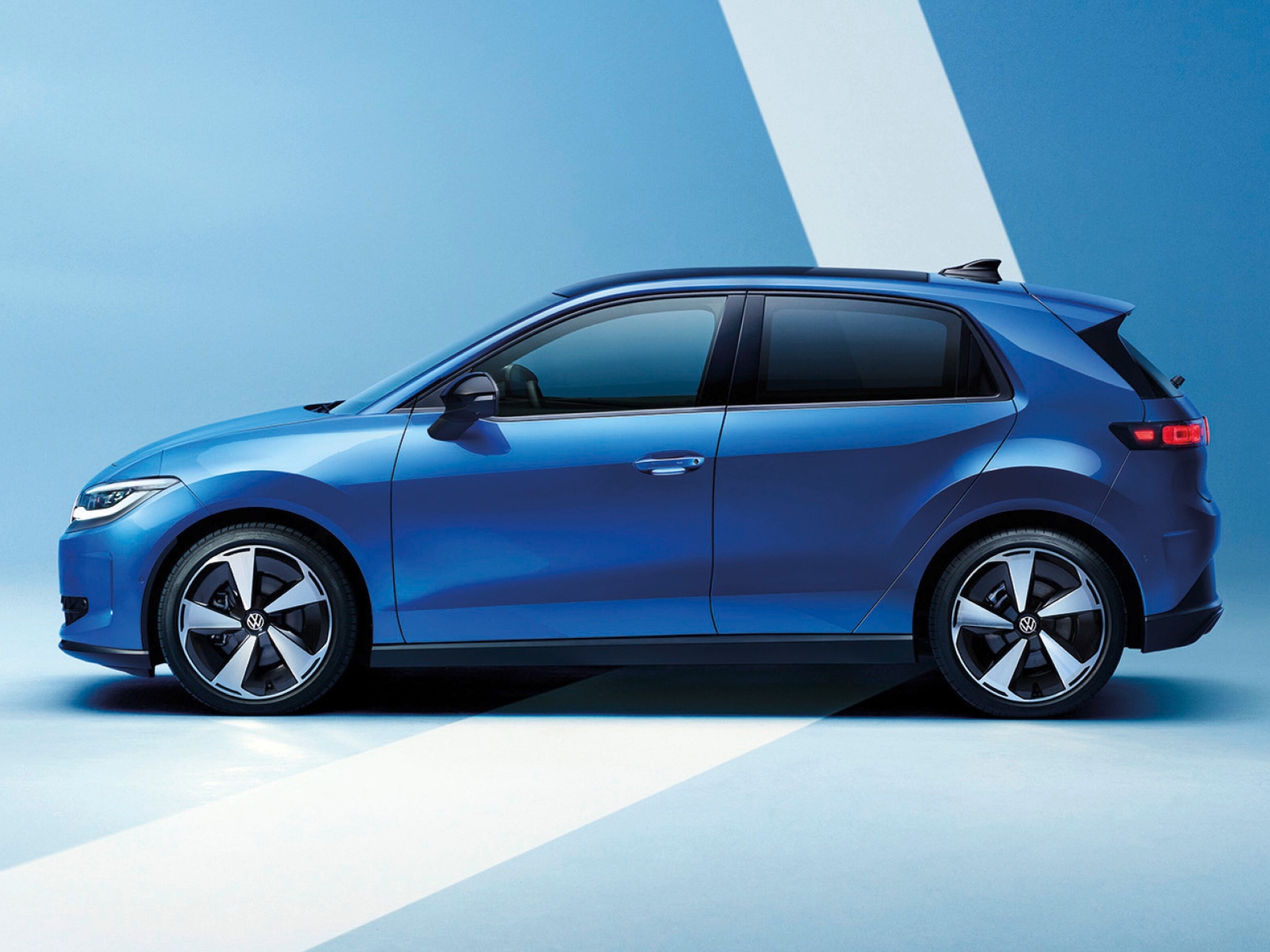 A dark blue Volkwagen ID.Polo car