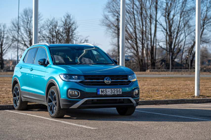 Image of a blue Volkswagen T-Cross