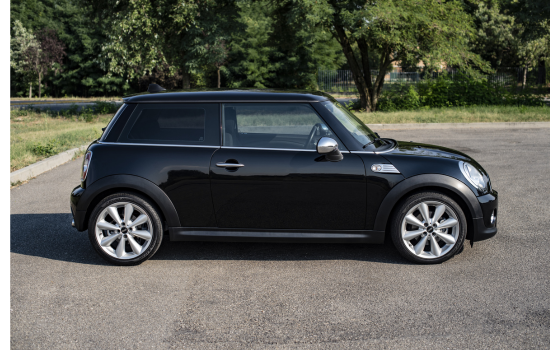 black mini cooper parked
