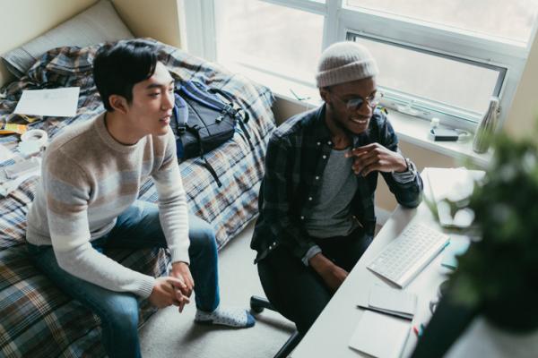 Students in a college dormitory