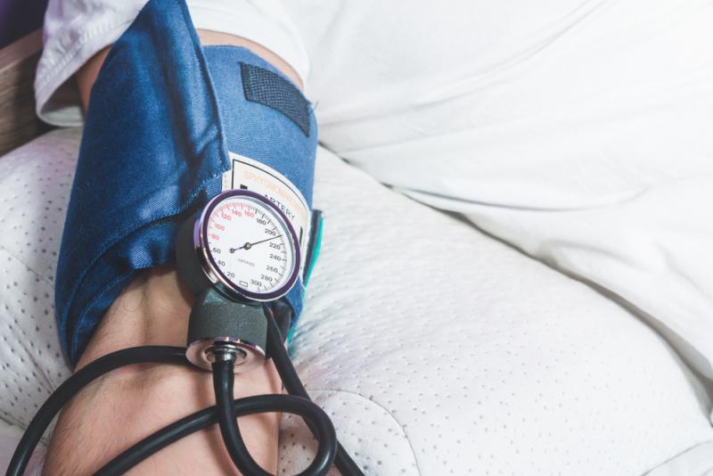 Man having his blood pressure taken