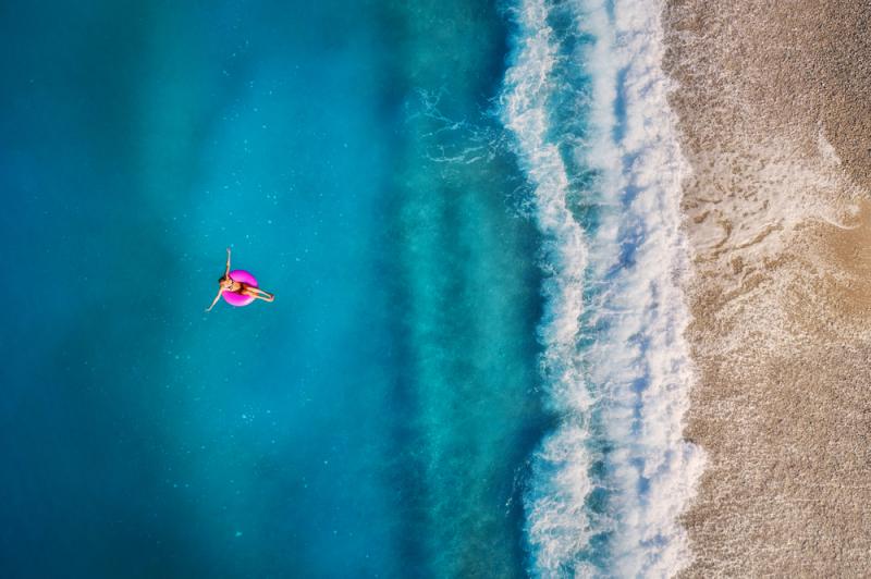 woman-on-inflatable-in-the-sea