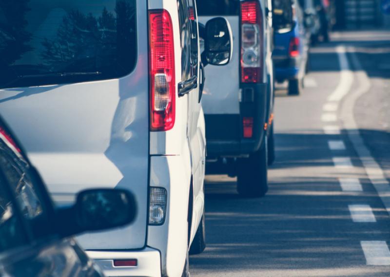 vans on road