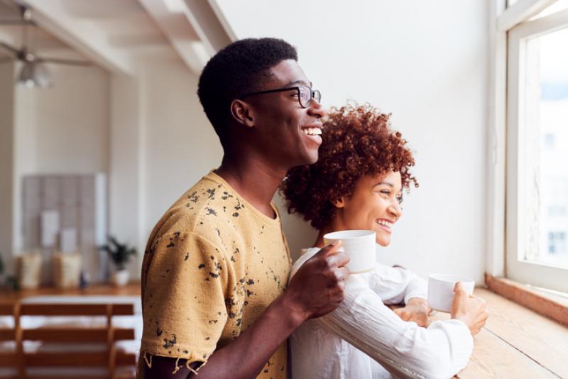 Couple at home