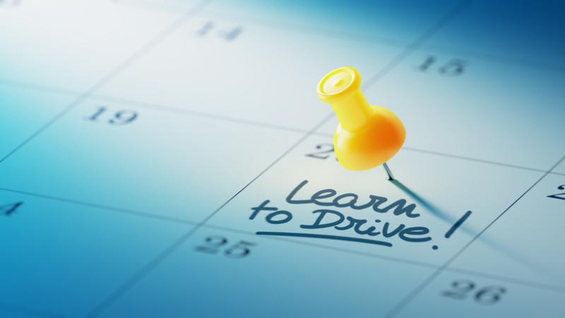 learn to drive appointment on calendar