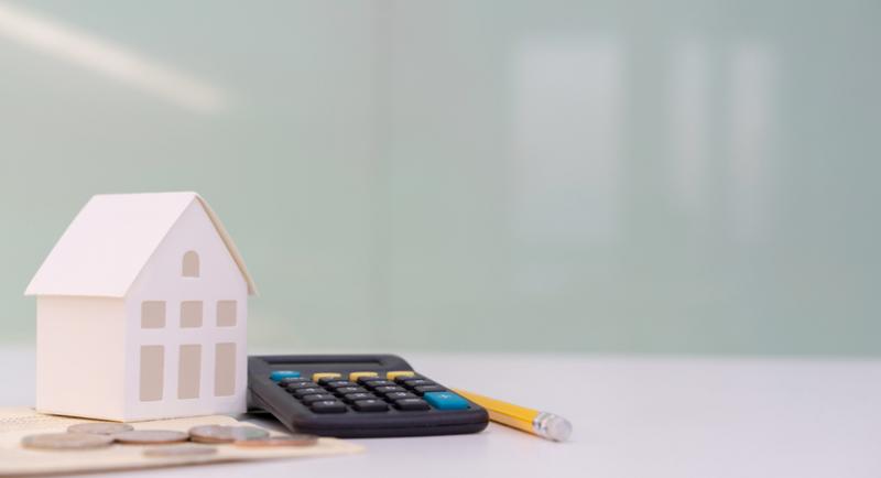 model house and calculator