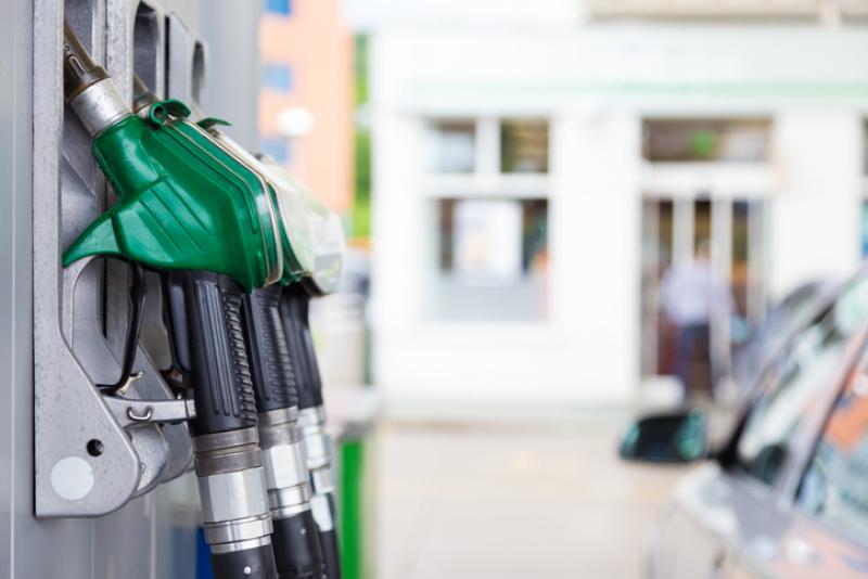 fuel pumps in a petrol station