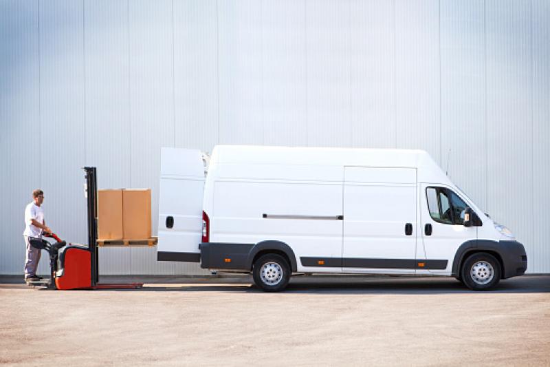 Van being loaded