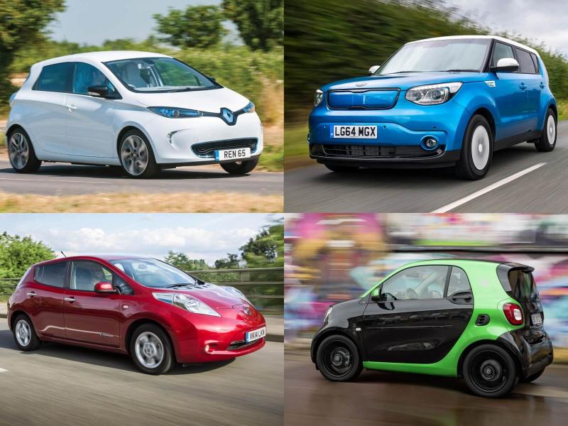 used EVs under £10k collage