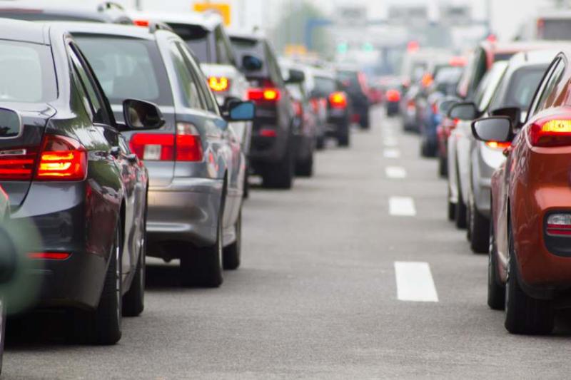 cars in traffic on the road