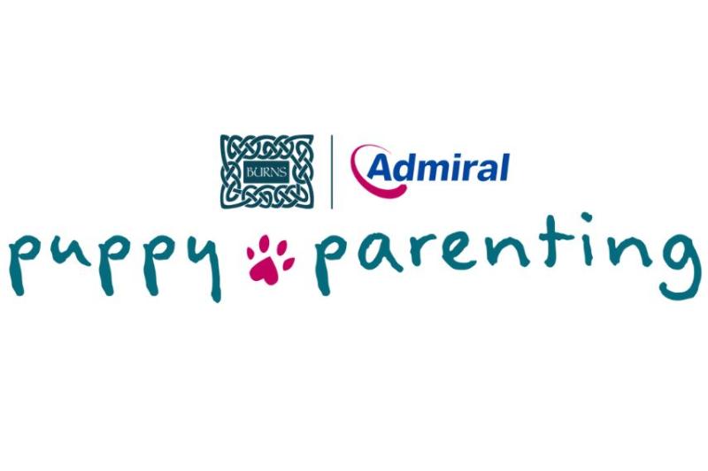 Burns and Admiral logos, above the words 'puppy parenting'