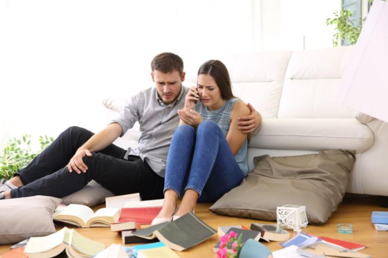 Couple in burgled home