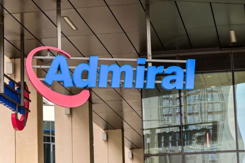 Admiral insurance sign in front of a building
