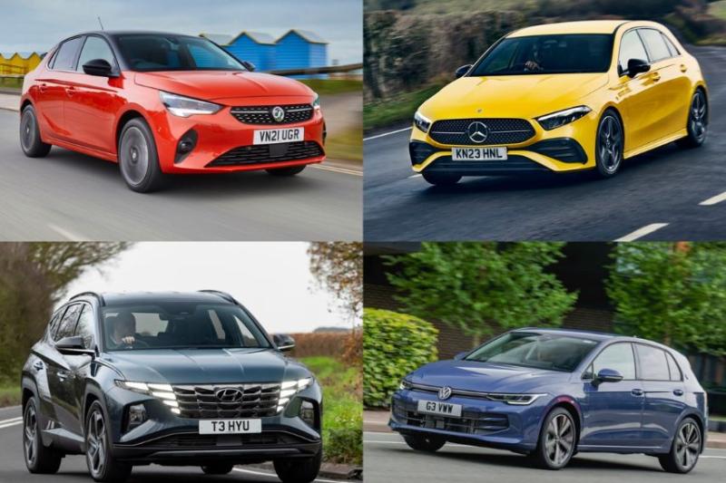 A collage of Britain's most popular used cars