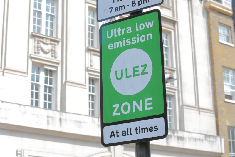 picture of ulez sign in london