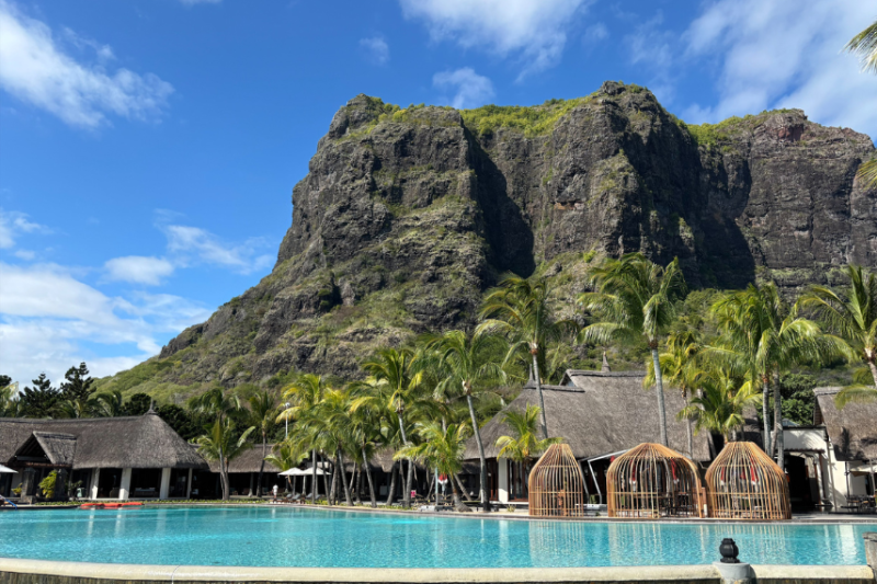 view of swimming pool in Mauritius