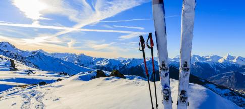 skis-and-poles-in-the-snow