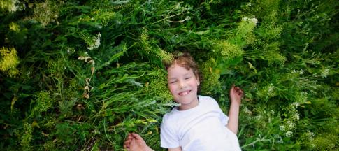 Child in garden