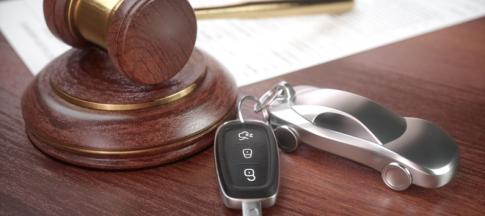 model car with key and gavel
