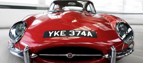 Jaguar E-type from front