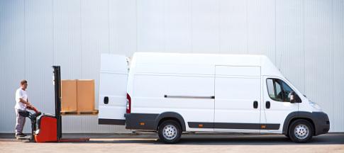 Van being loaded