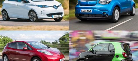 used EVs under £10k collage