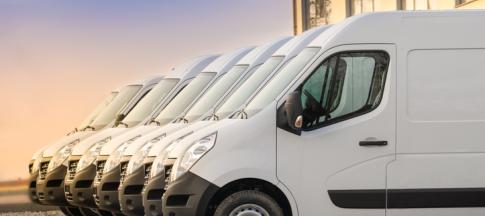 fleet of white vans