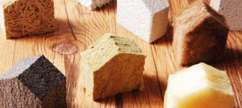 house shapes cut out of insulation materials