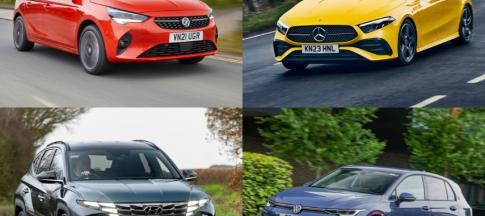 A collage of Britain's most popular used cars