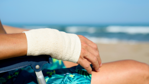 Bandage arm beach